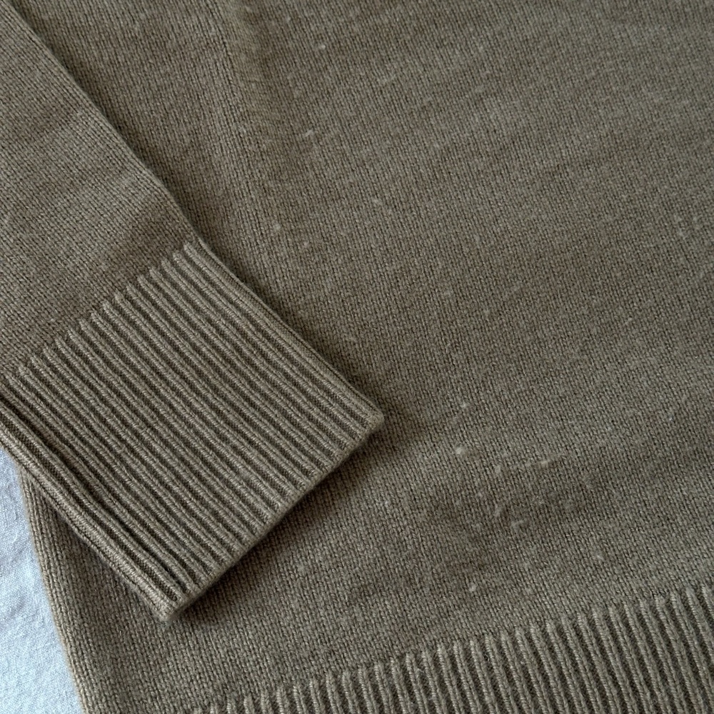 Tan V-Neck Sweater - Picture 8 of 12